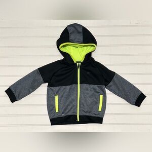 Nike Kids Jacket 18 Months‎ Black Gray Green Hooded Zip Up Sweater Casual Play